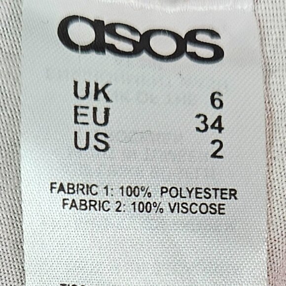 ASOS Black Lace Overlay V-Neck Fit and Flare Midi Dress US 2 - Picture 4 of 7